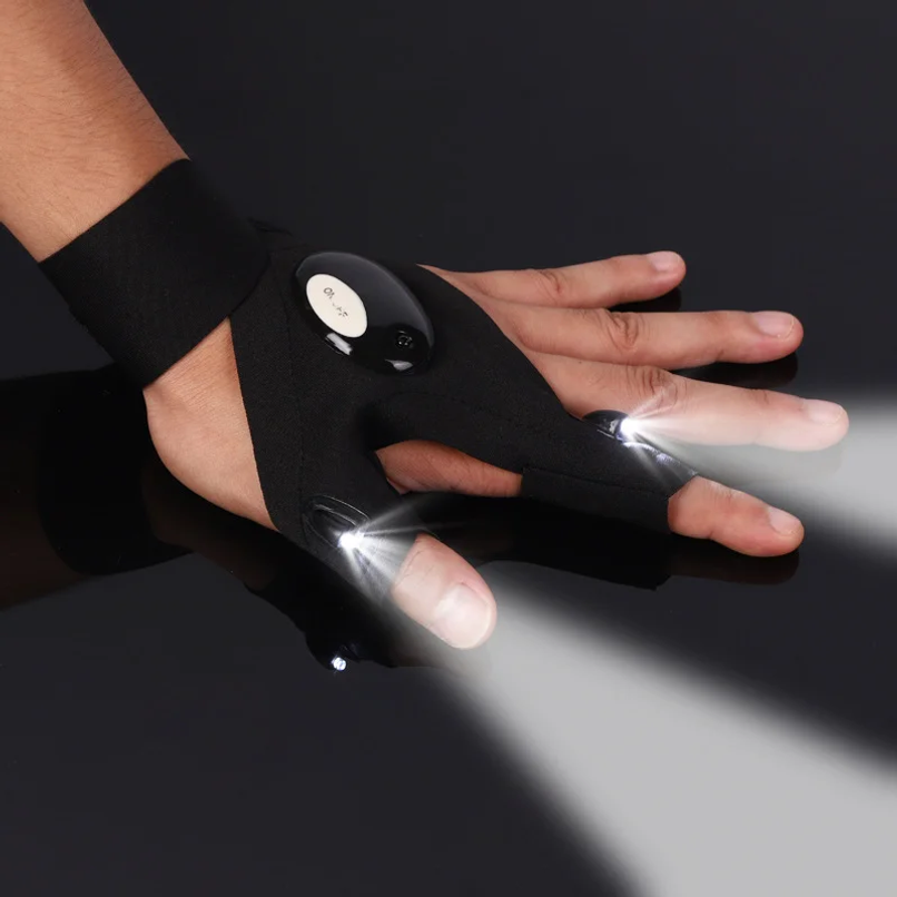 LED Half Finger Glove for Men  - огляд і ціна Fishing Gloves
