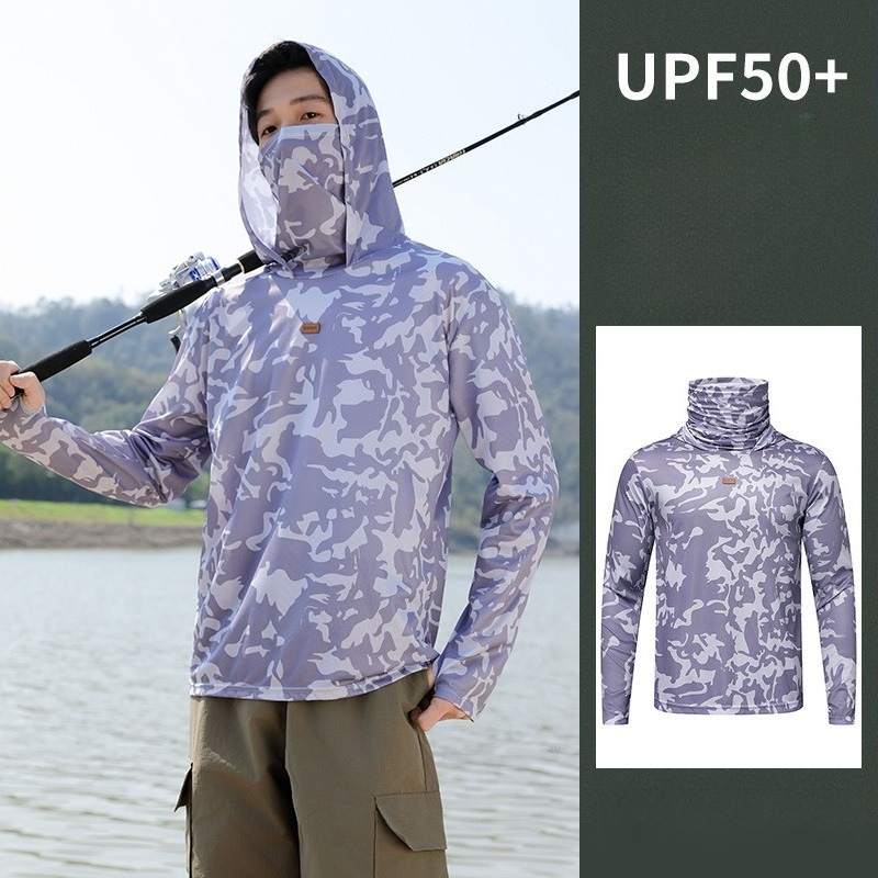 Fishing Shirt Hooded Men Sunsc - огляд і ціна Fishing Mask Sun Protection
