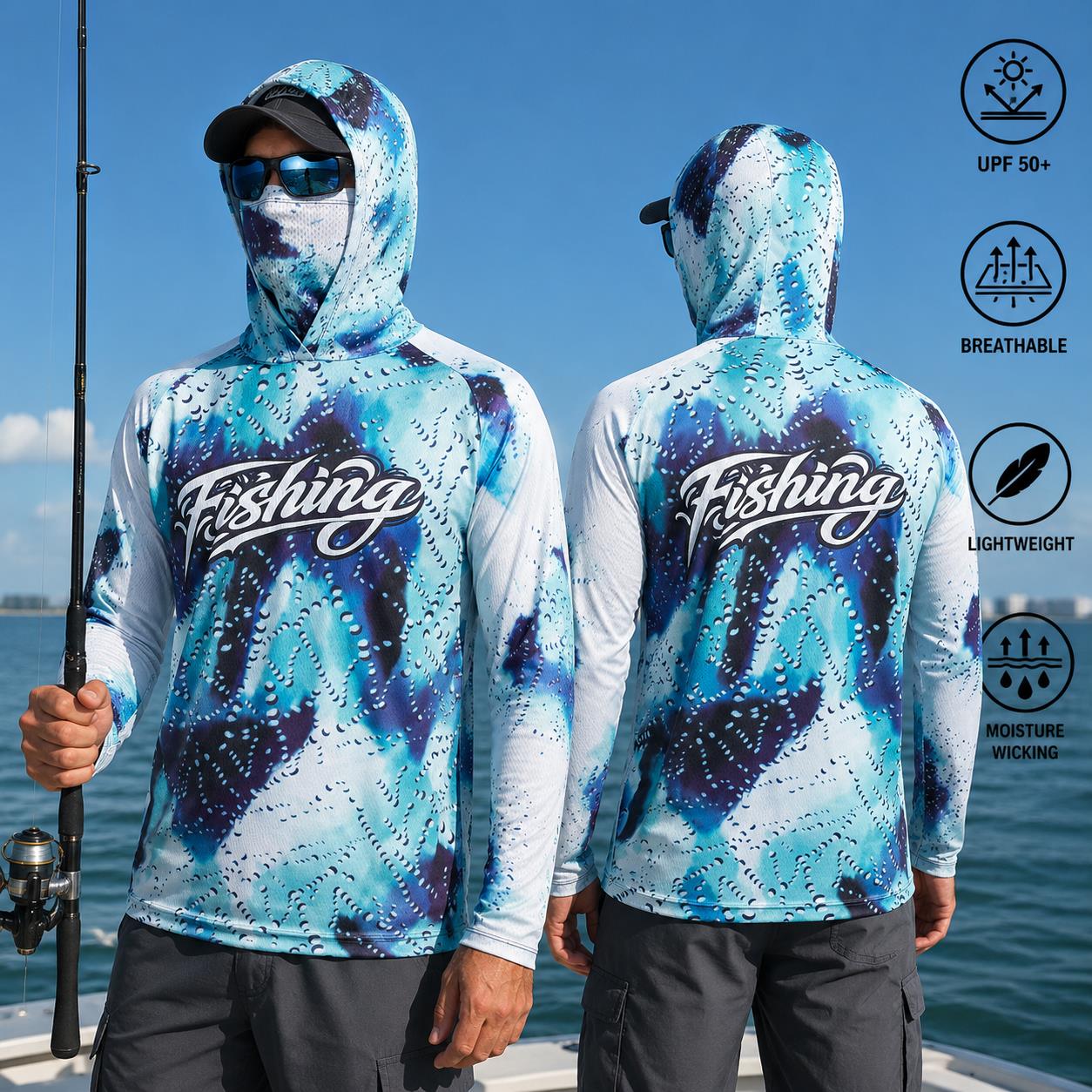 Fishing Shirt Hooded Men Fishi - огляд і ціна Fishing Mask Sun Protection