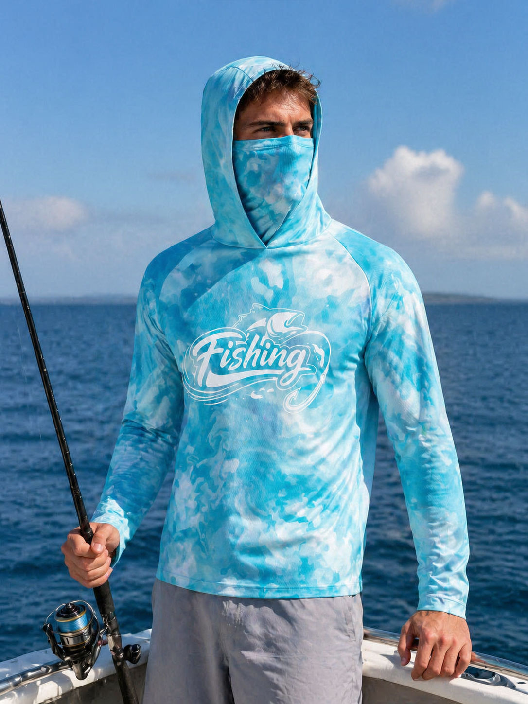 Fishing Shirt Hooded Men Fishi - огляд і ціна Fishing Mask Sun Protection